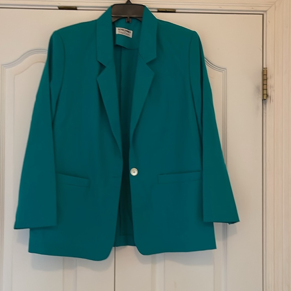 Alfred Dunner Teal Blazer